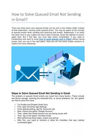 How to Solve Queued Email Not Sending in Gmail