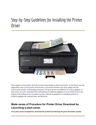 step by step guidelines for installing