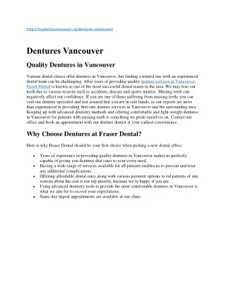 Dentures Vancouver