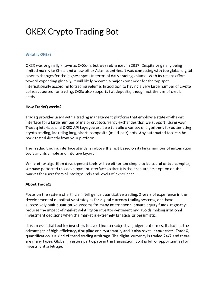 okex crypto trading bot