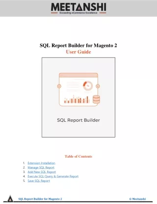sql report builder for magento 2 user guide