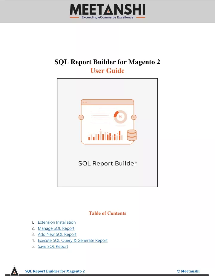 sql report builder for magento 2 user guide