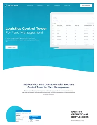 Yard Operations Dashboard | Fretron