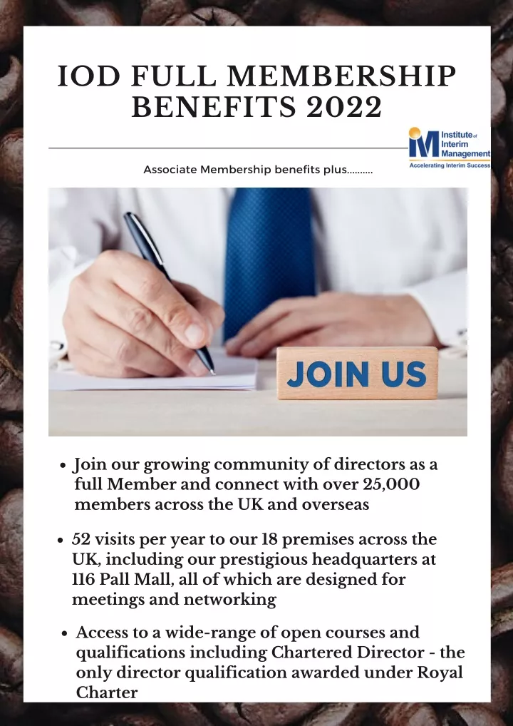 iod full membership benefits 2022