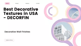 Best Decorative Textures in USA - DECORFIN