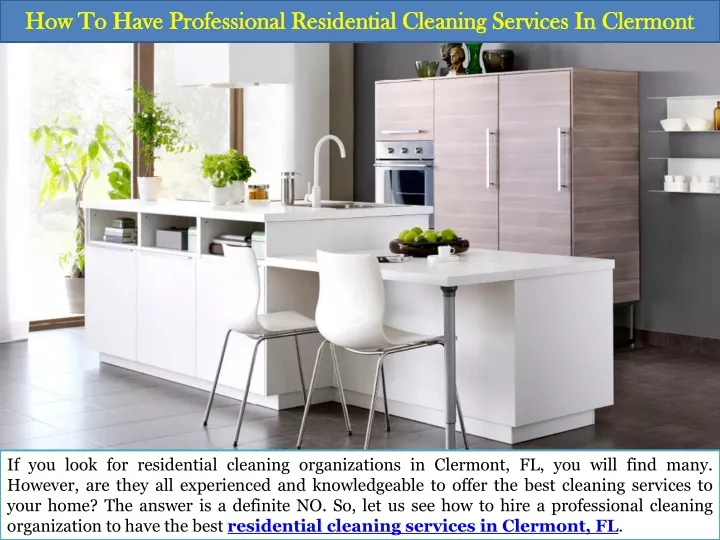 how to have professional residential cleaning services in clermont