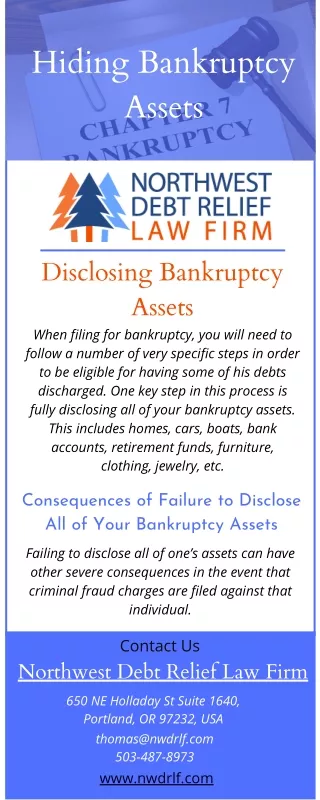 Disclosing Bankruptcy Assets