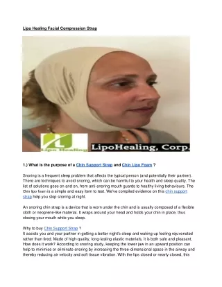 lipo healing facial compression strap