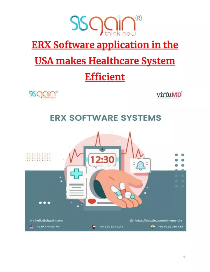 erx software application in the usa makes