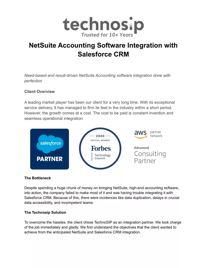 netsuite accounting software integration with