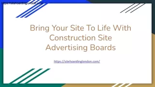 Bring Your Site To Life With Construction Site Advertising Boards