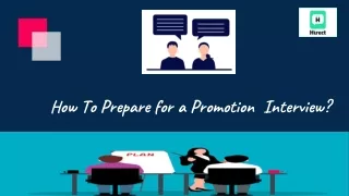 h ow to prepare for a promotion interview