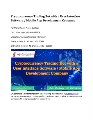cryptocurrency trading bot with a user interface