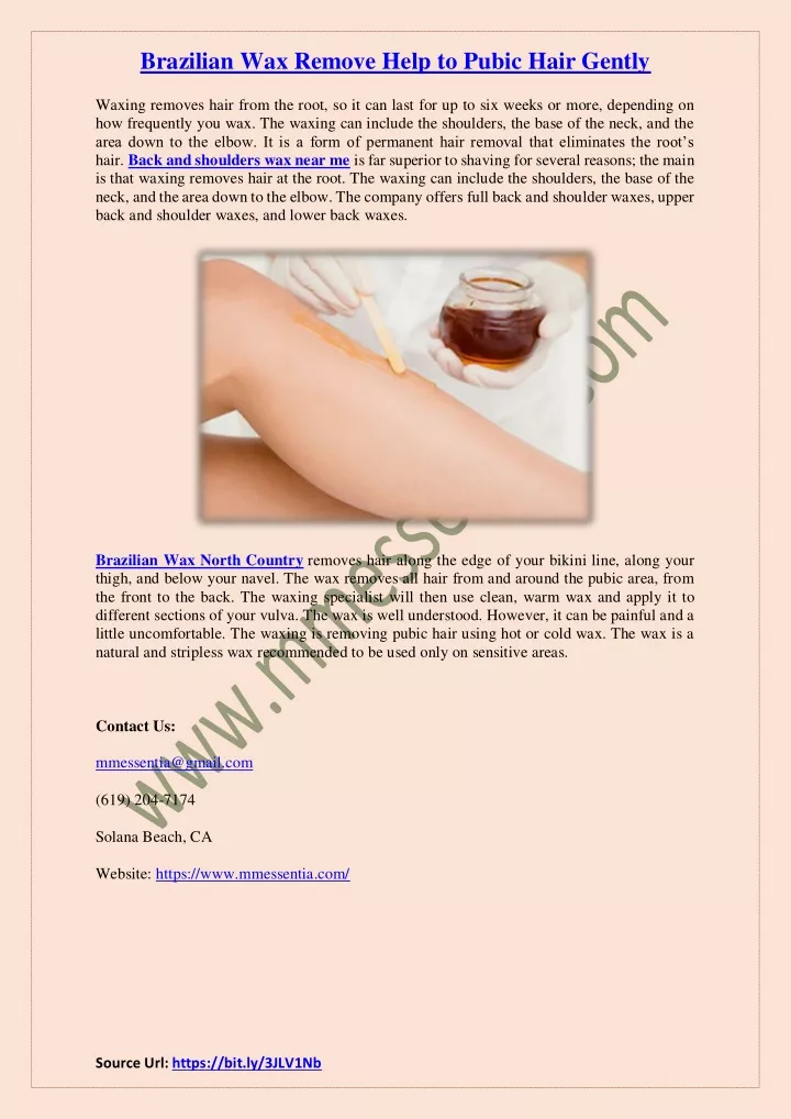 brazilian wax remove help to pubic hair gently