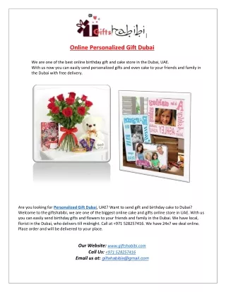 Giftshabibi - Online Personalized Gift Dubai