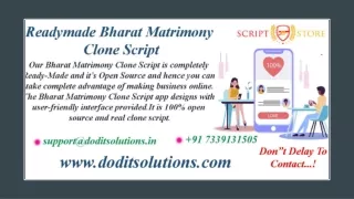 Best Readymade Bharat Matrimony Clone System - Readymade  Clone Script