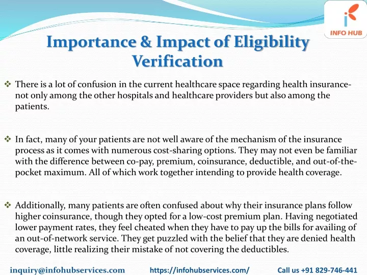 importance impact of eligibility verification
