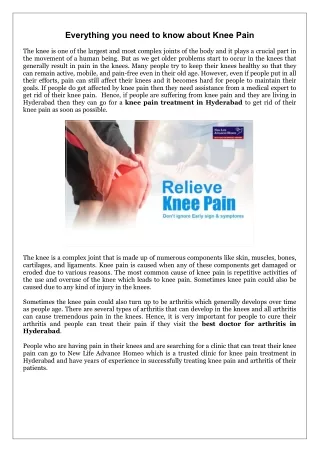 Everything you need to know about Knee Pain