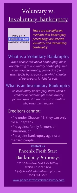 Voluntary vs. Involuntary Bankruptcy