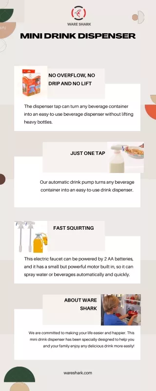 SHOP ONLINE MINI DRINK DISPENSER