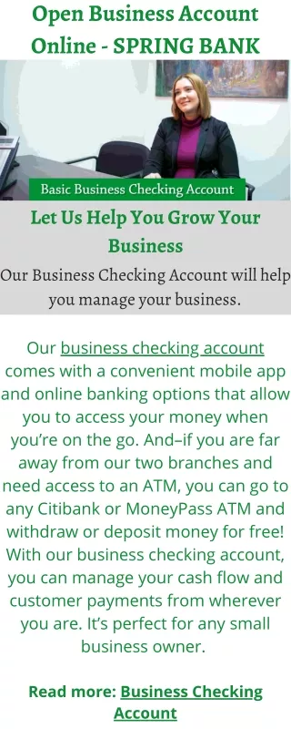 Best Savings Account Online - SPRING BANK