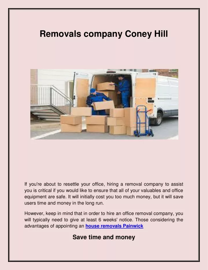 removals company coney hill