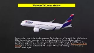 Latam Airlines Flight Booking  1-866-579-8033