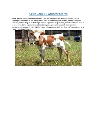 Cape Coral FL Grocery Stores