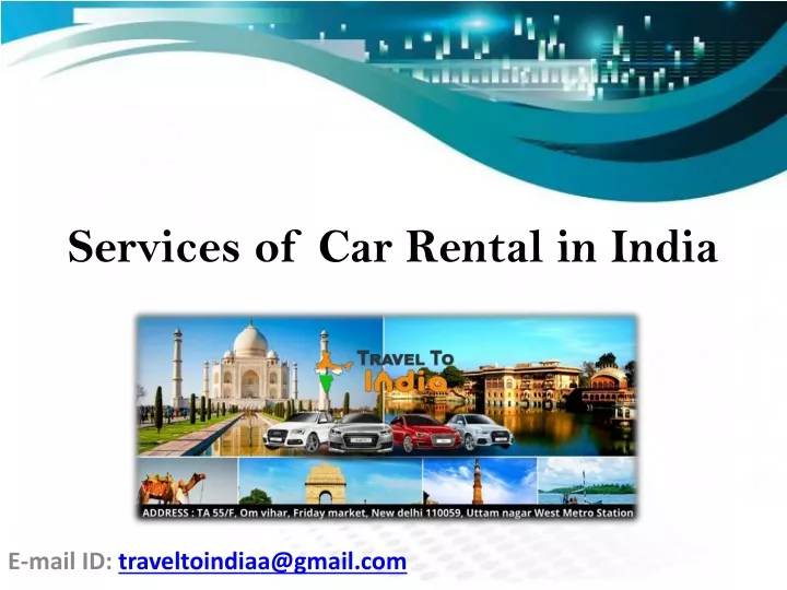 services of car rental in india