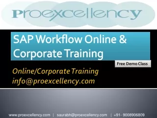 Online Training For SAP Workflow By Proexcellency