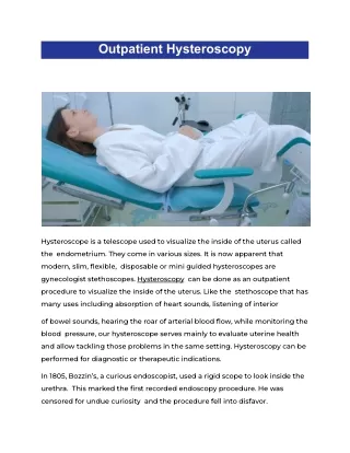 Outpatient Hysteroscopy