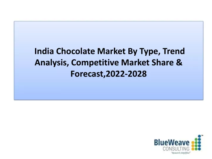 india chocolate market by type trend analysis