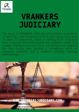 Judiciary Coaching in Delhi | Online Judiciary Coaching- VRankers