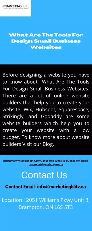 what are the tools for design small business