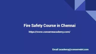 fire safety course in chennai