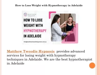 How to Lose Weight with Hypnotherapy in Adelaide