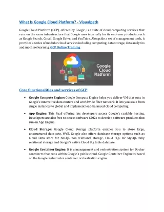 What Is Google Cloud Platform