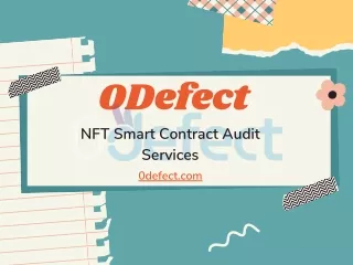 0defect nft smart contract audit services 0defect