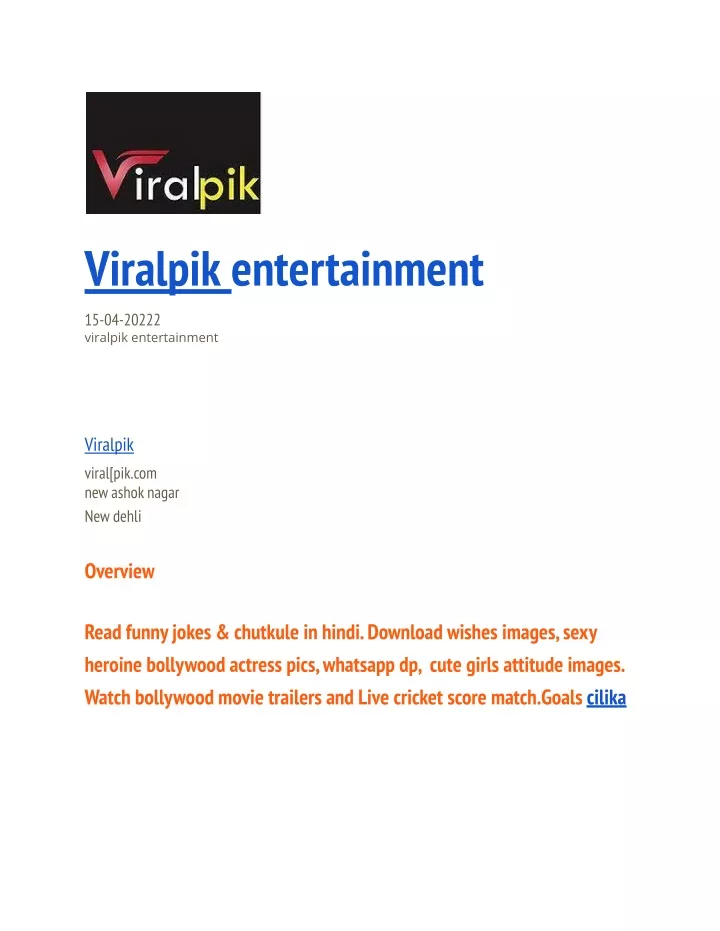 viralpik entertainment