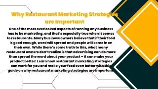Why Restaurant Marketing Strategies are Important (2)
