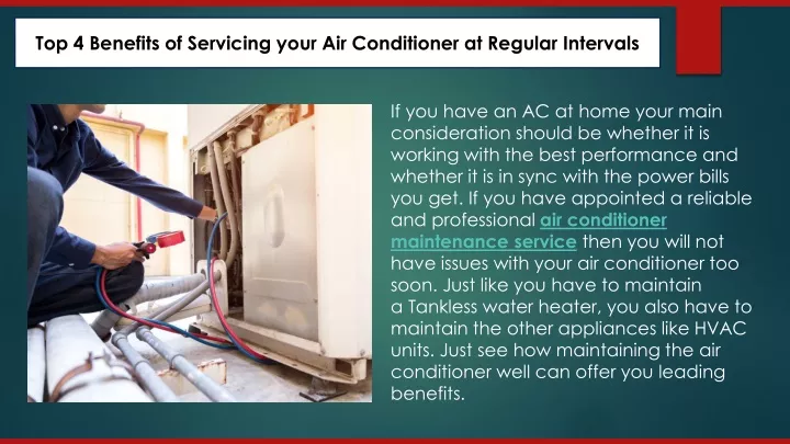 top 4 benefits of servicing your air conditioner