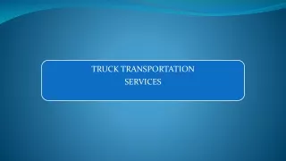 Truck Transportation Services pdf