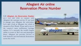 allegiant air online reservation phone number
