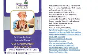 Piles and fissures and fistula treatment in Pune