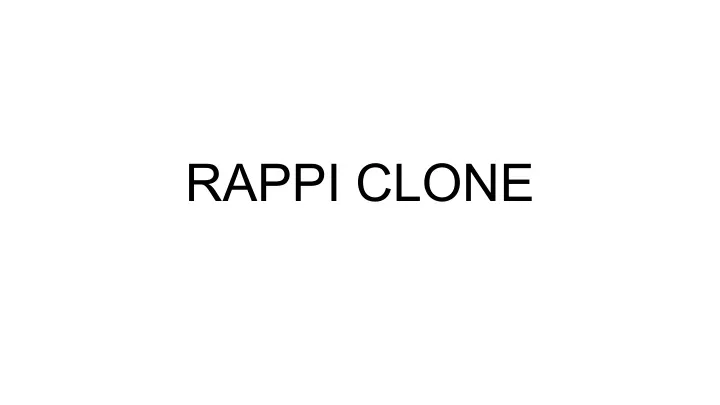 rappi clone