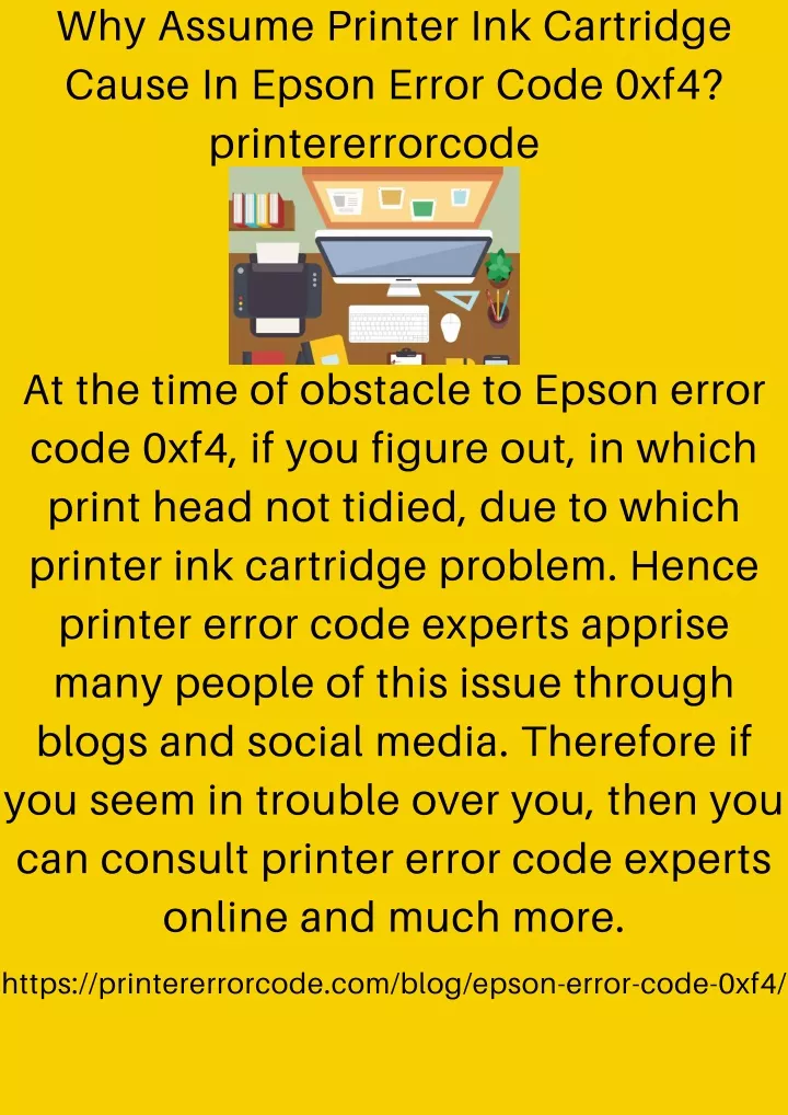 why assume printer ink cartridge cause in epson
