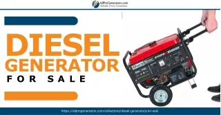 Find Diesel Generator For Sale Deals on All Pro Generatorss