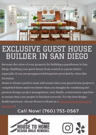 Exclusive Guest House Builder in San Diego
