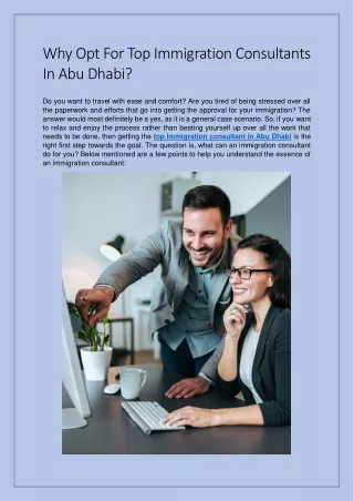 why opt for top immigration consultants