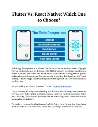 flutter vs react native which one to choose